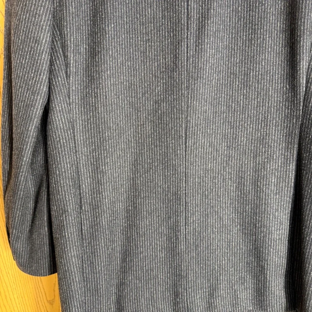 Byron Men's Sport Coat 48 Wool Silk Cashmere Blue Stripe Blazer Canvas Const